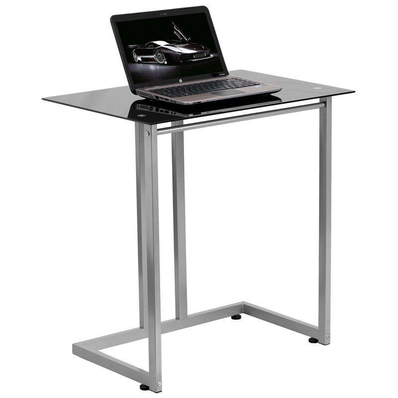 Orren Ellis Wheless Tempered Glass Standing Desk Wayfair